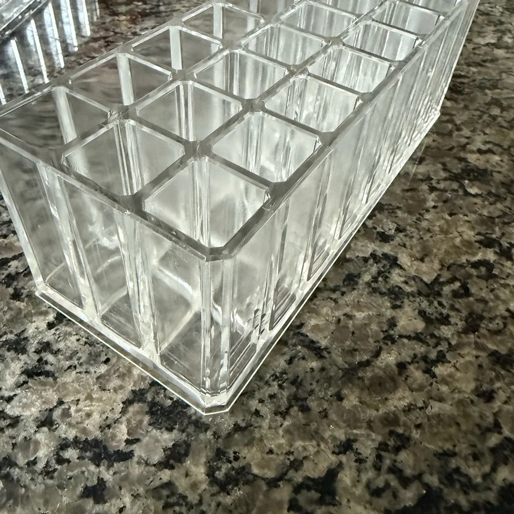 Clear Acrylic Lipstick Organizer Tray